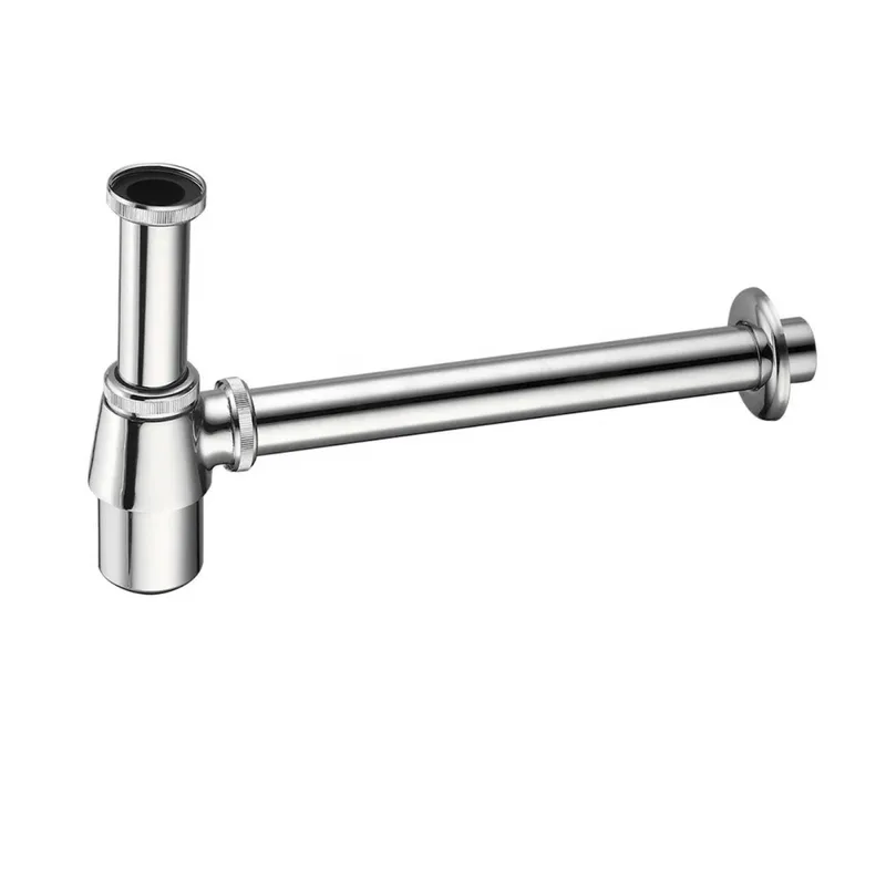 Sifão Tanque Cozinha Metal C/ Copo Cromado 1 1/4 Premium