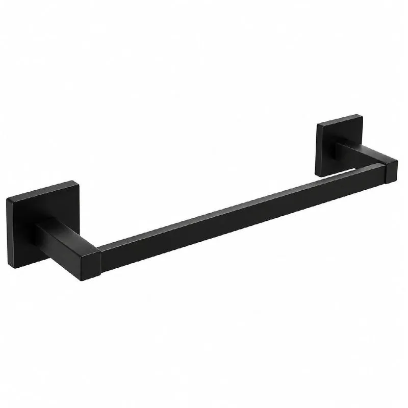 Toalheiro Em Barra Preto 7,5 X 32 Cm 2040qpr Jiwi EB-2040.Q-PR Econometal