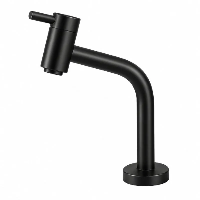 Torneira Para Lavatório De Mesa Com Bica Baixa Preto Fosco 95063pr Eb-95063 Econometal Econometal