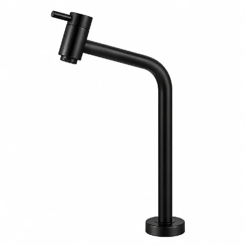 Torneira Para Lavatório De Mesa Com Bica Alta Preta Fosca 95064pr - Eb-95064-pr - Econometal