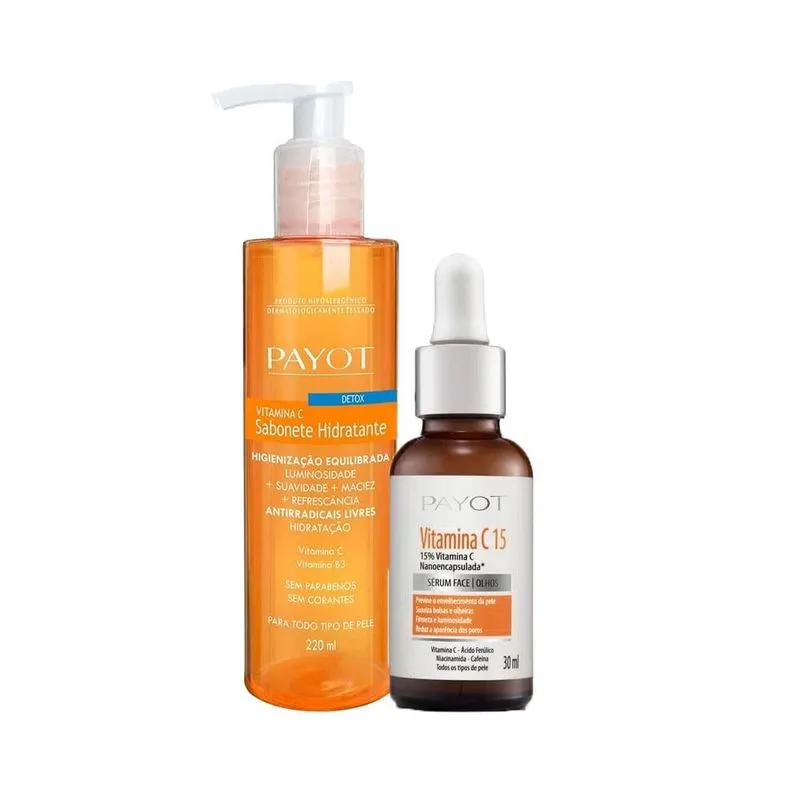 Kit limpeza e tratamento c15 vitamina c payot