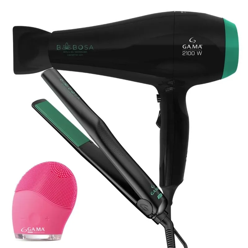 Kit Prancha e Secador de Cabelo Babosa + Brinde 127V 127V