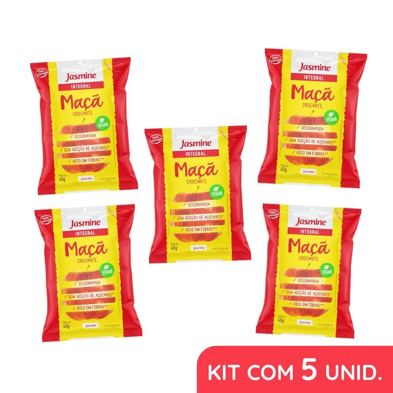 Kit Com 5 Maçã Crocante - 40g Jasmine