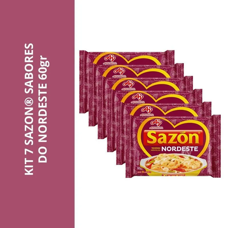 Kit 7 Sazon Sabores Do Nordeste 60gr