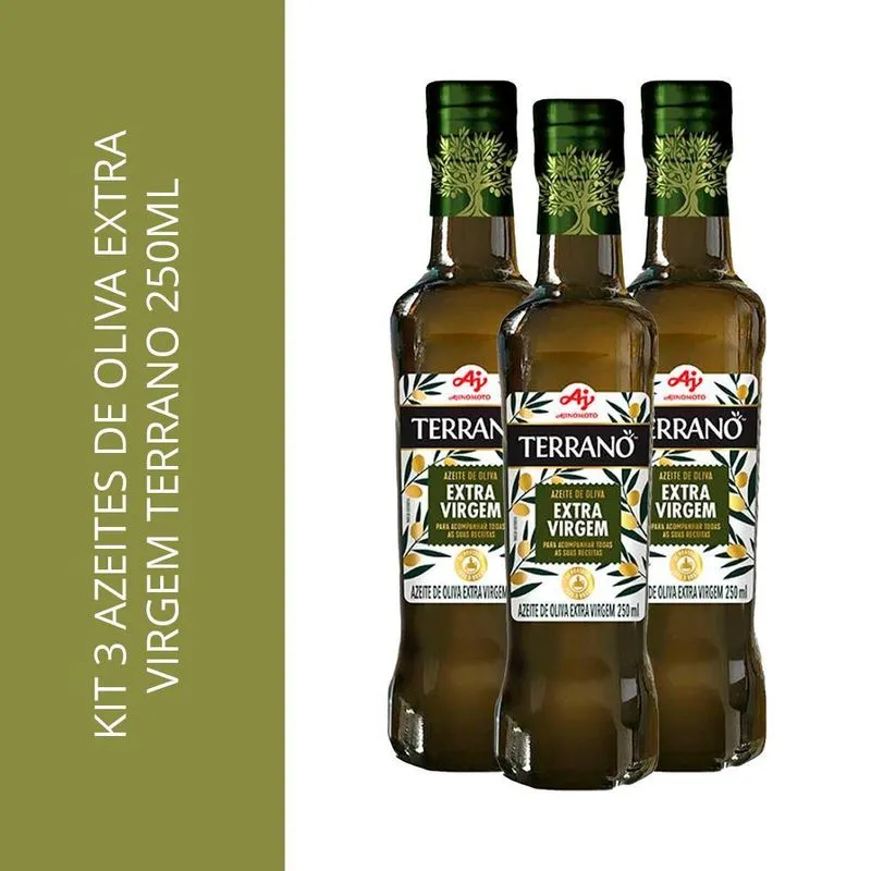 Kit 3 Azeite De Oliva Extra Virgem Terrano 250ml