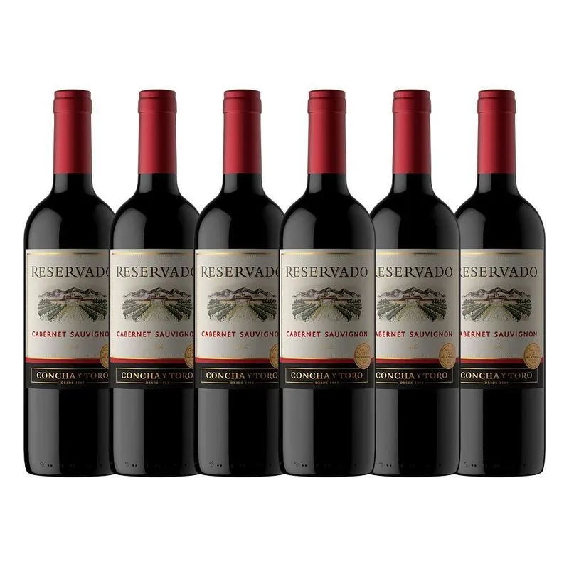 Kit Vinho Chileno Reservado Cabernet Sauvignon - 6 Garrafas