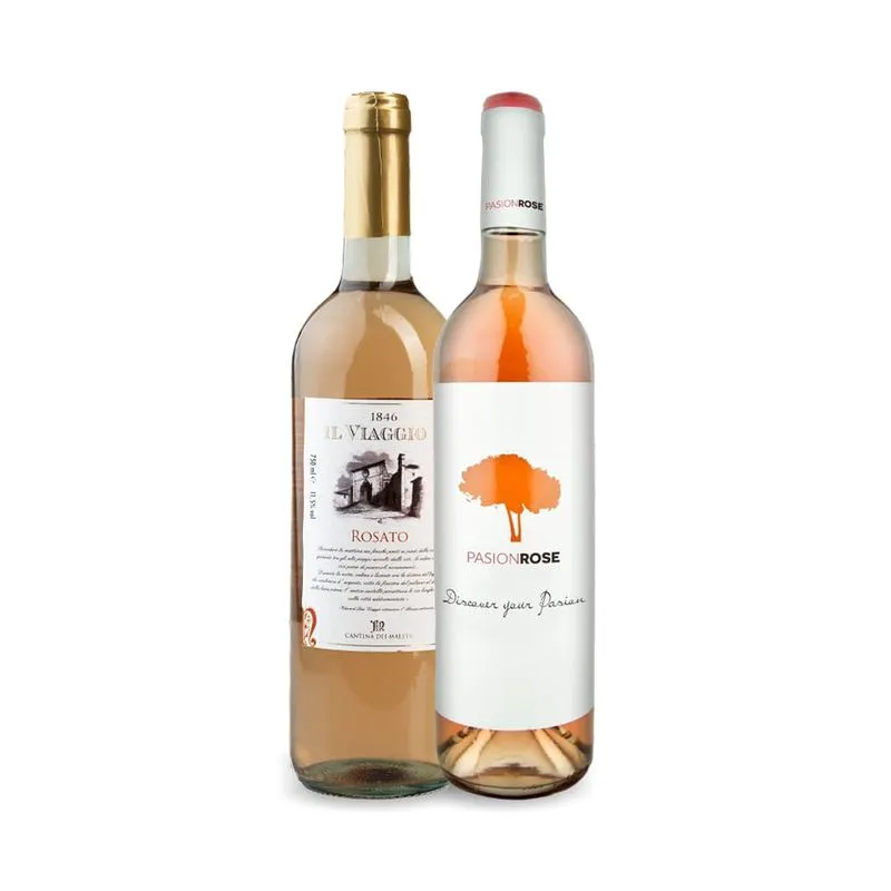 Kit Rosés Mediterrâneos (1 Viaggio Rosé Italiano 750ml E 1 La Pasíon Rosé 750ml) Shopvinho
