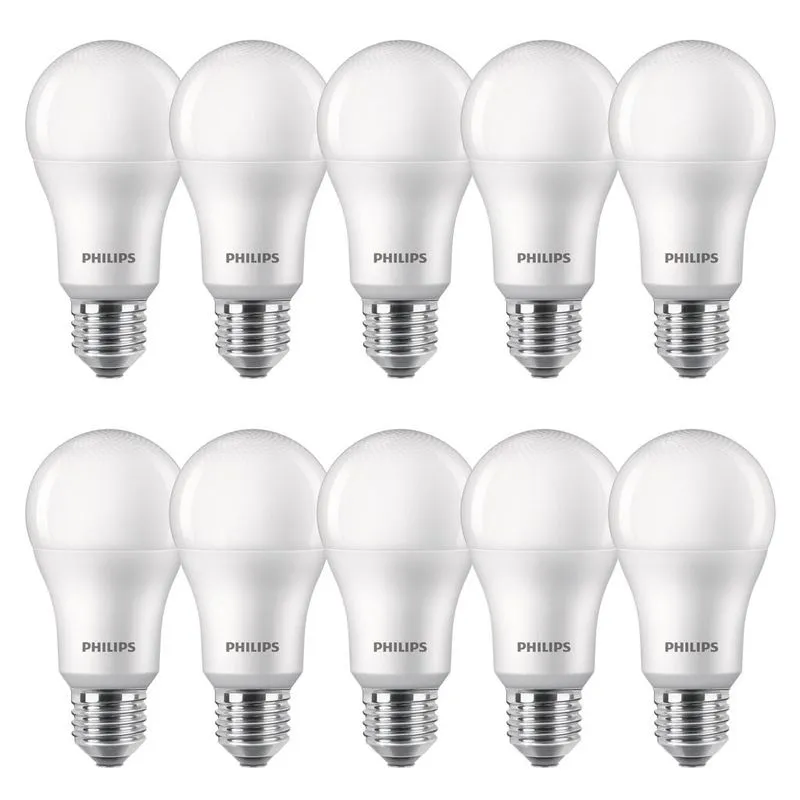 Kit 10 Lâmpada Led Philips Bulbo A60 Bv E27 Amarela - 13w