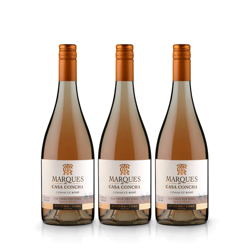Kit Marques De Casa Concha Rosé 750ml - 3 Garrafas Marques De Casa Concha