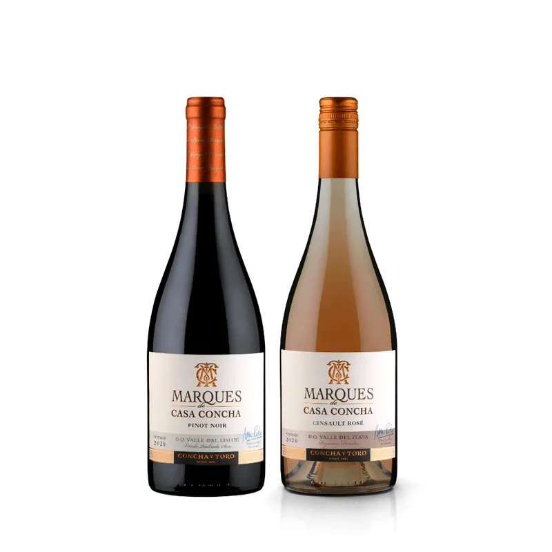 Kit Marques De Casa Concha Rosé &amp; Pinot Noir - 2 Garrafas Concha Y Toro