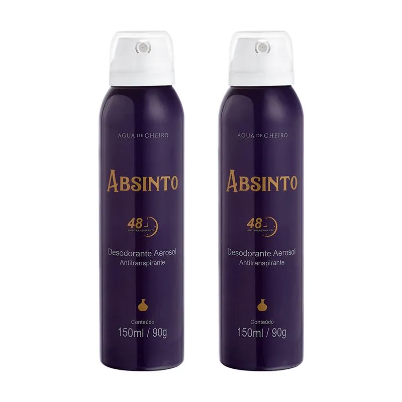 Kit 2 Desodorante Feminino Absinto Aerosol 150ml