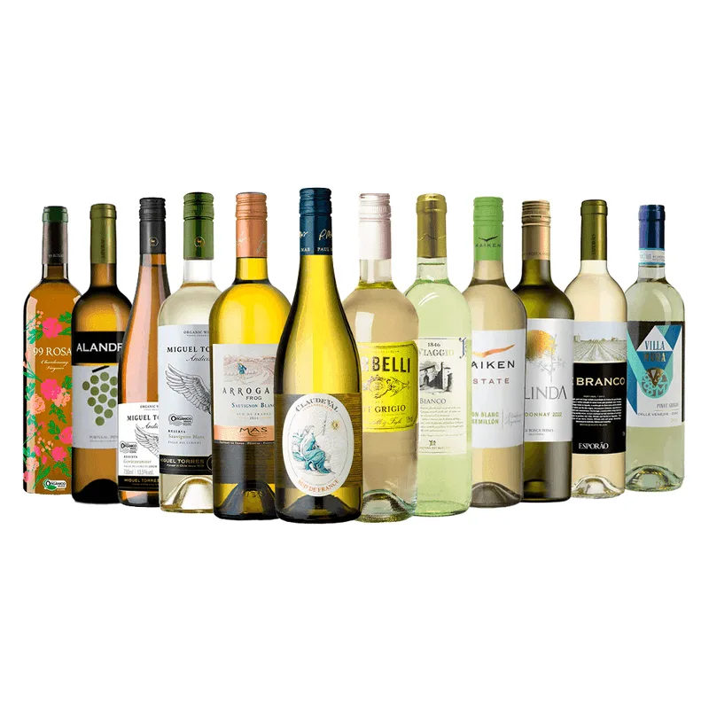 Kit 12 Vinhos Brancos 750ml Shopvinho