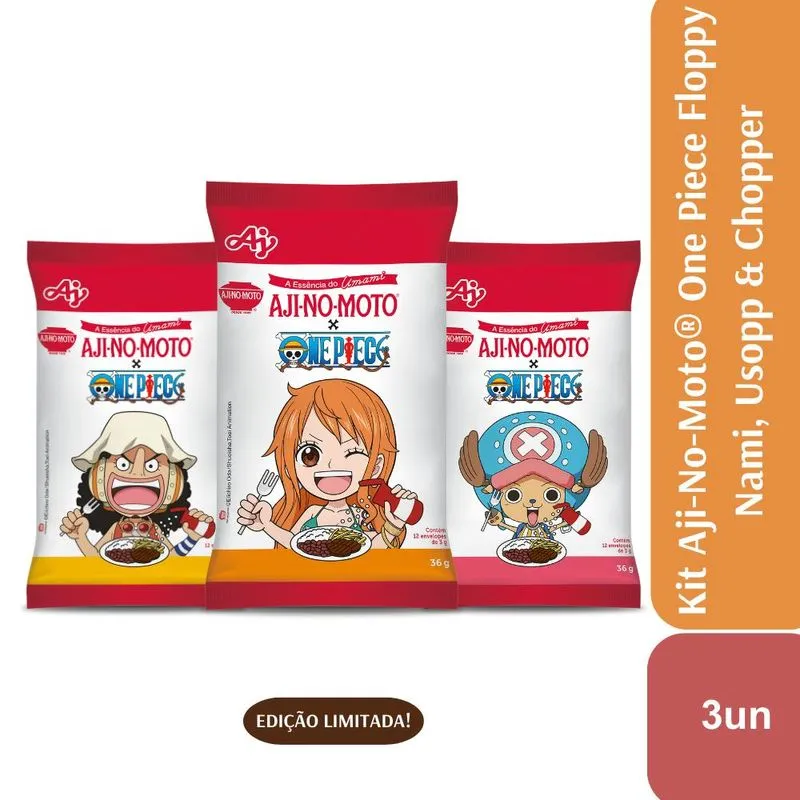 Kit Ajinomoto One Piece Nami + Usopp + Chopper - Floppy