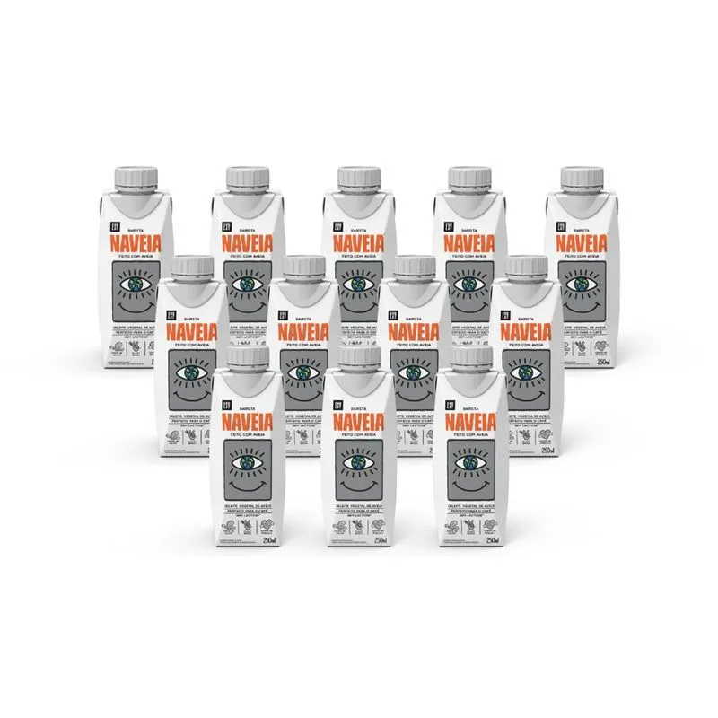 Kit 12 Leite Vegetal Naveia Sabor Barista 250ml
