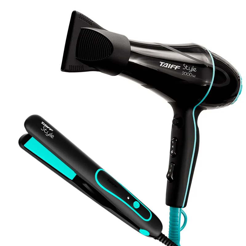 Kit Secador 2000w e Chapa Style Black 127v