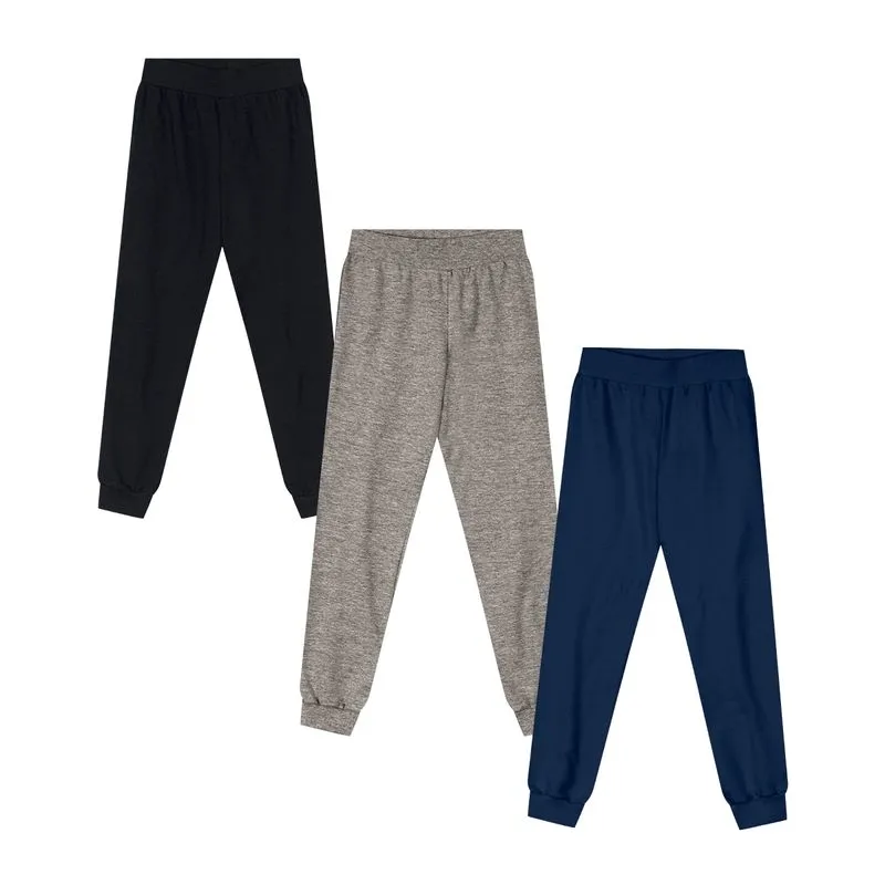 Kit infantil menina com 3 calças jogger em moletinho brandili - 2