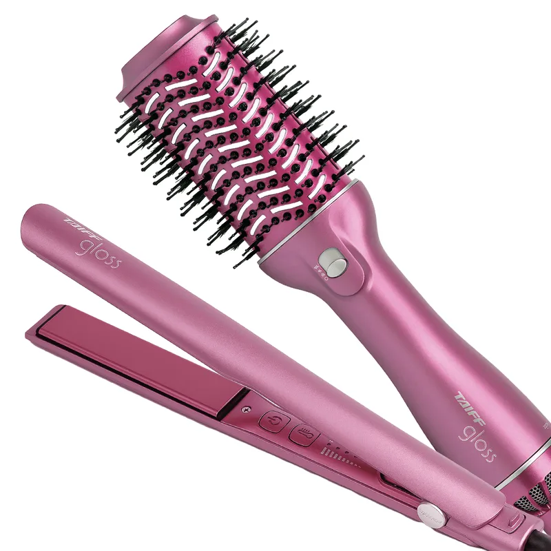 Kit Chapa Gloss e Escova Gloss Rose Bivolt