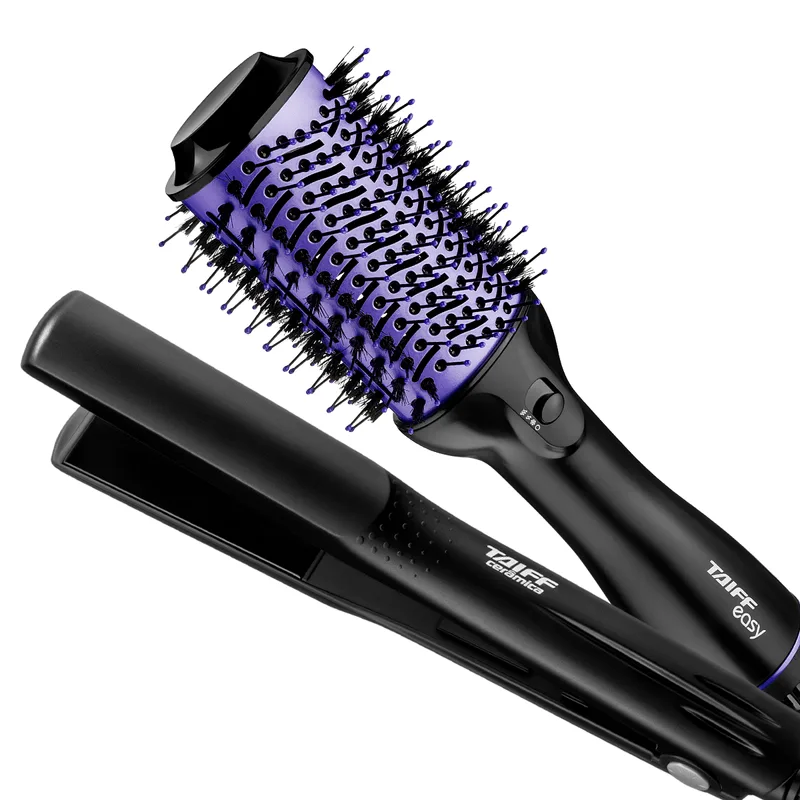 Kit Escova Easy Lilás e Chapa Cerâmica 127V