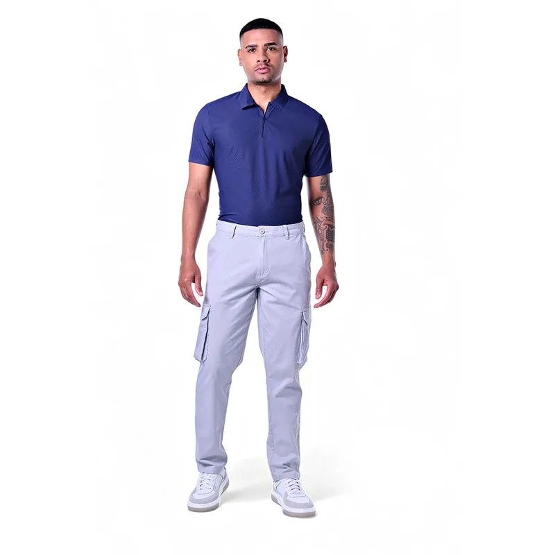 Calça Cargo Masculina Chino Casual Elastano Confortável