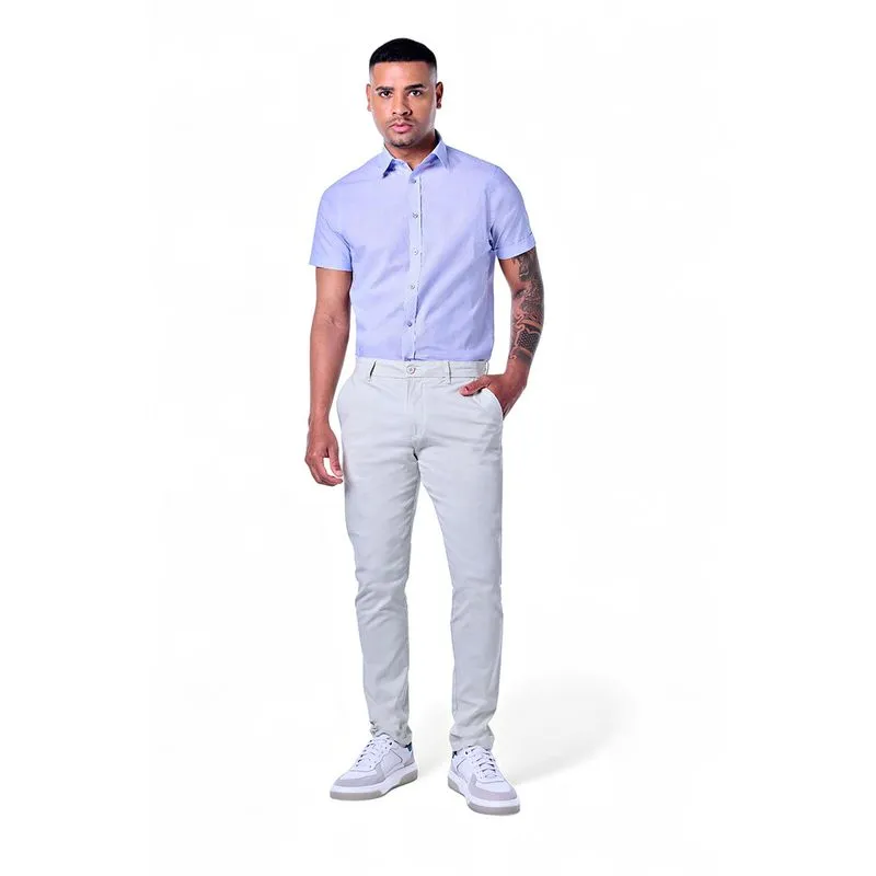 Calça Masculina Chino Básica Casual Algodão e Elastano