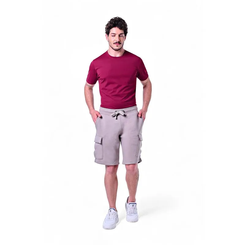 Bermuda Masculina Moletom Bolso Cargo Rabbitohs