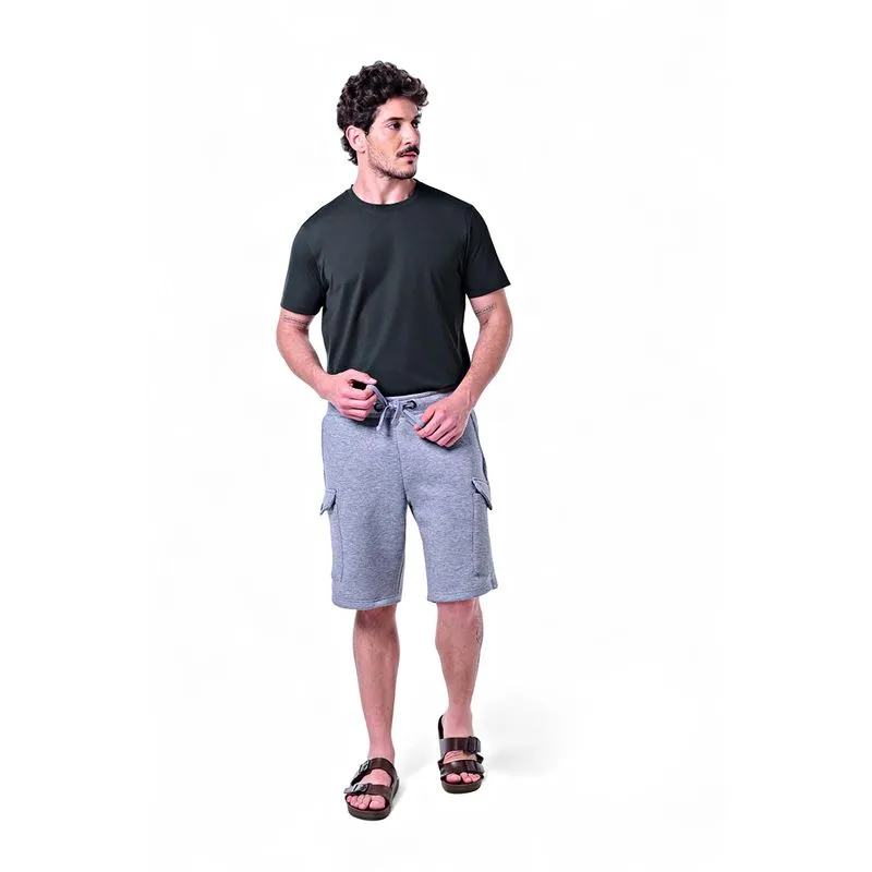 Bermuda Masculina Moletom Cargo Rabbitohs