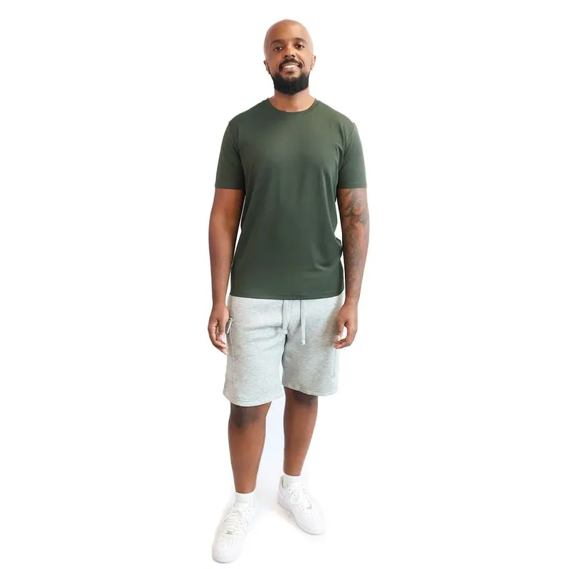 Bermuda Masculina Moletom Cargo Rabbitohs