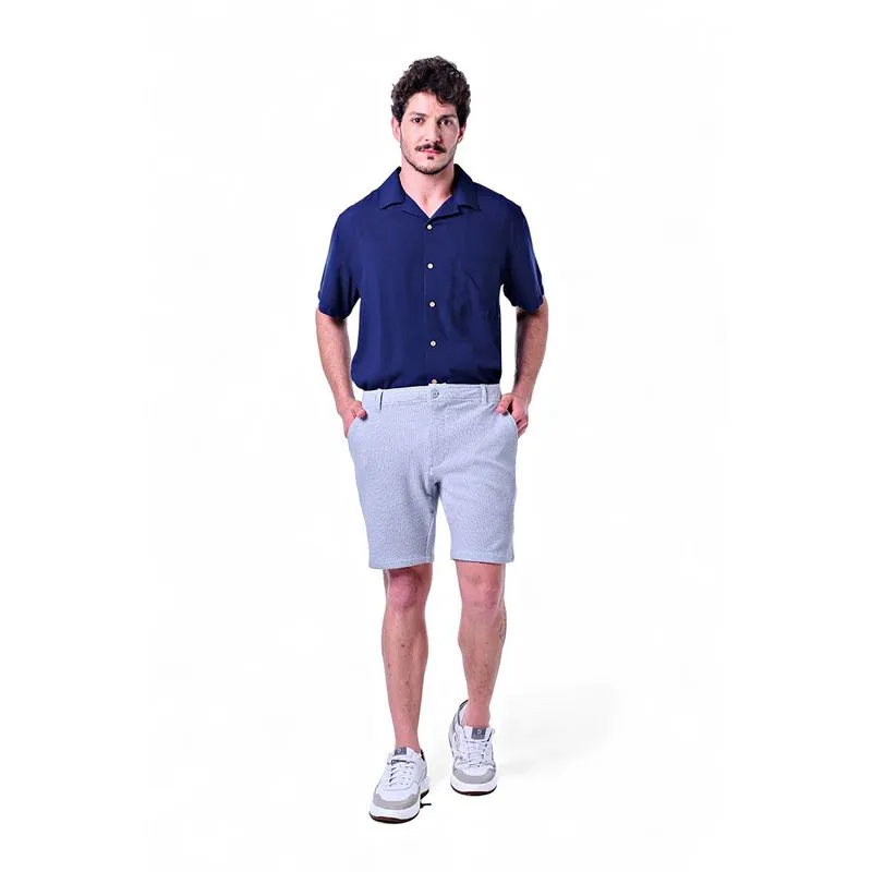 Bermuda Masculina Malha Listrada Básico