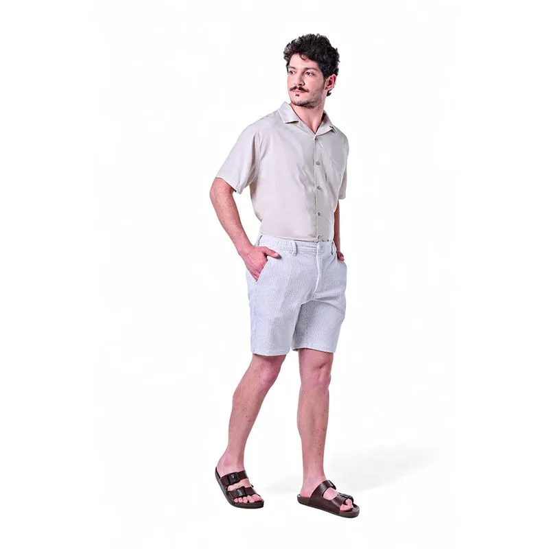 Bermuda Masculina Malha Listrada Básico