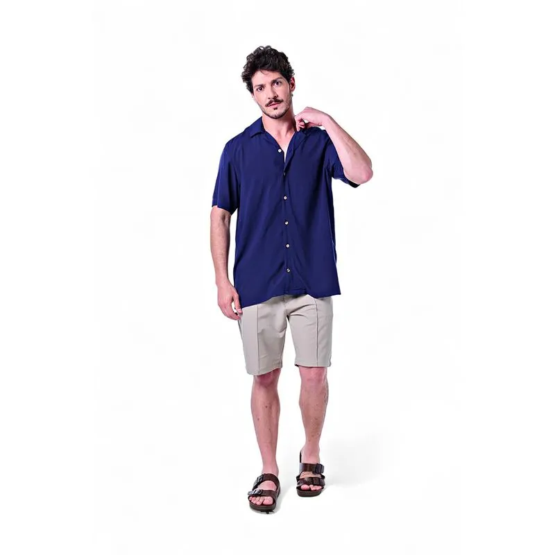 Camisa Masculina Manga Curta Gola Hawaii