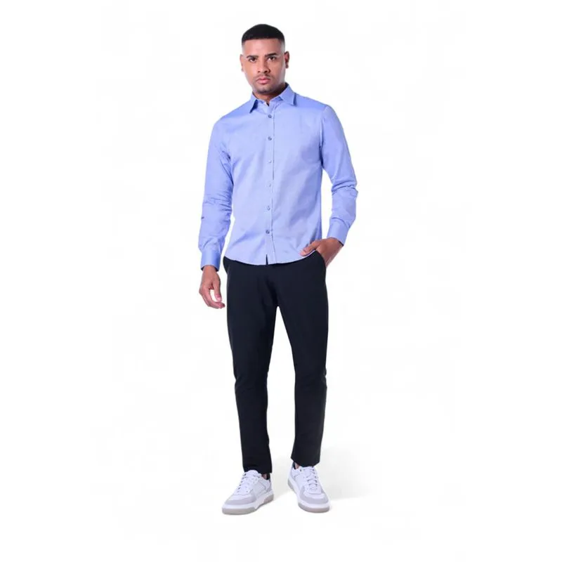 Camisa Masculina Manga Longa Espinha Peixe