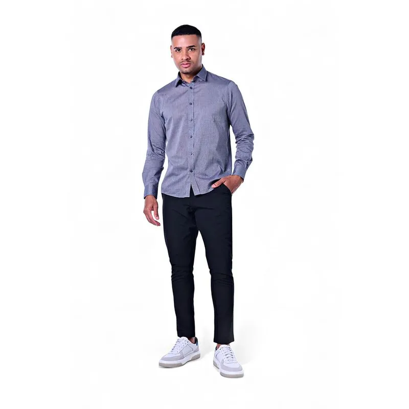 Camisa Masculina Fio a Fio Manga Comprida