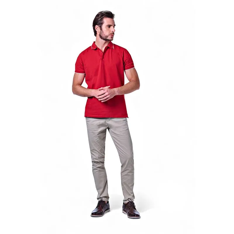 Polo Masculina com Friso na Gola