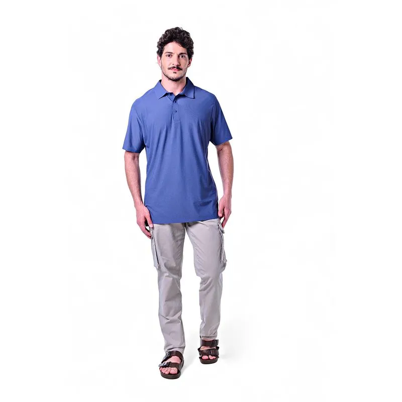 Polo Masculina Botão