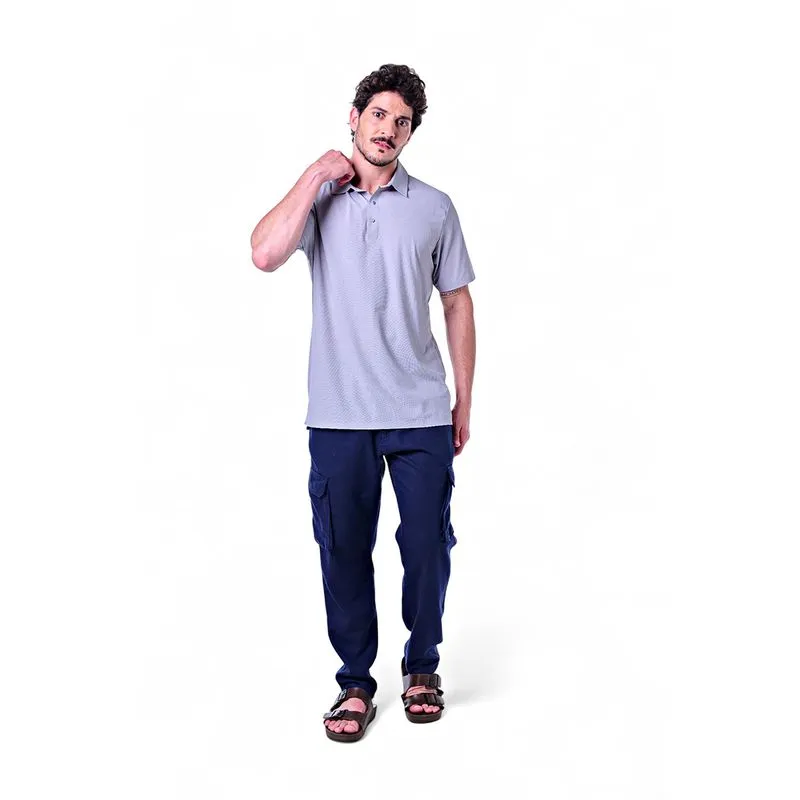 Polo Masculina Botão