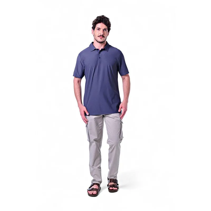 Polo Masculina Botão