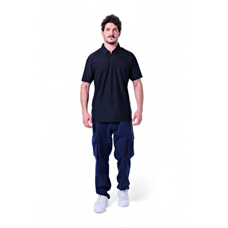 Polo Masculina Zíper Invisível