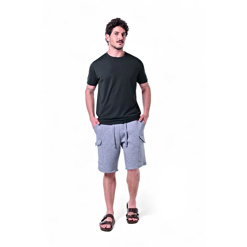 Camiseta Masculina Careca Básica Não Amassa Elastano