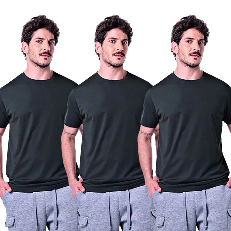Kit 3 Camisetas Masculinas Básicas