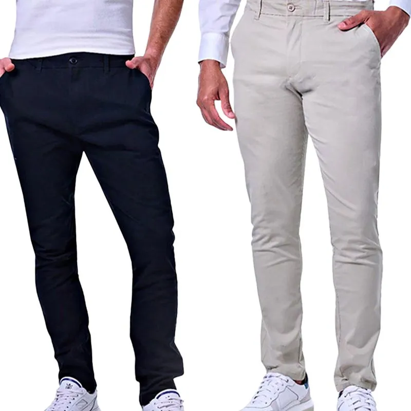 Kit 2 Calças Masculinas Chino
