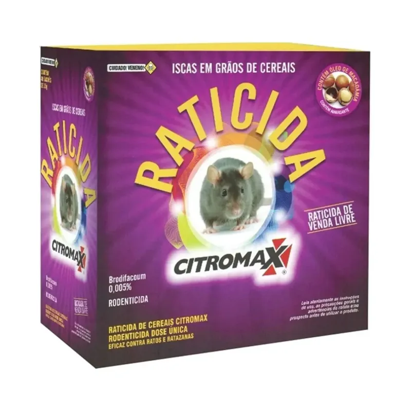 Raticida Mix Cereais Citromax 1kg (40 X 25gr)