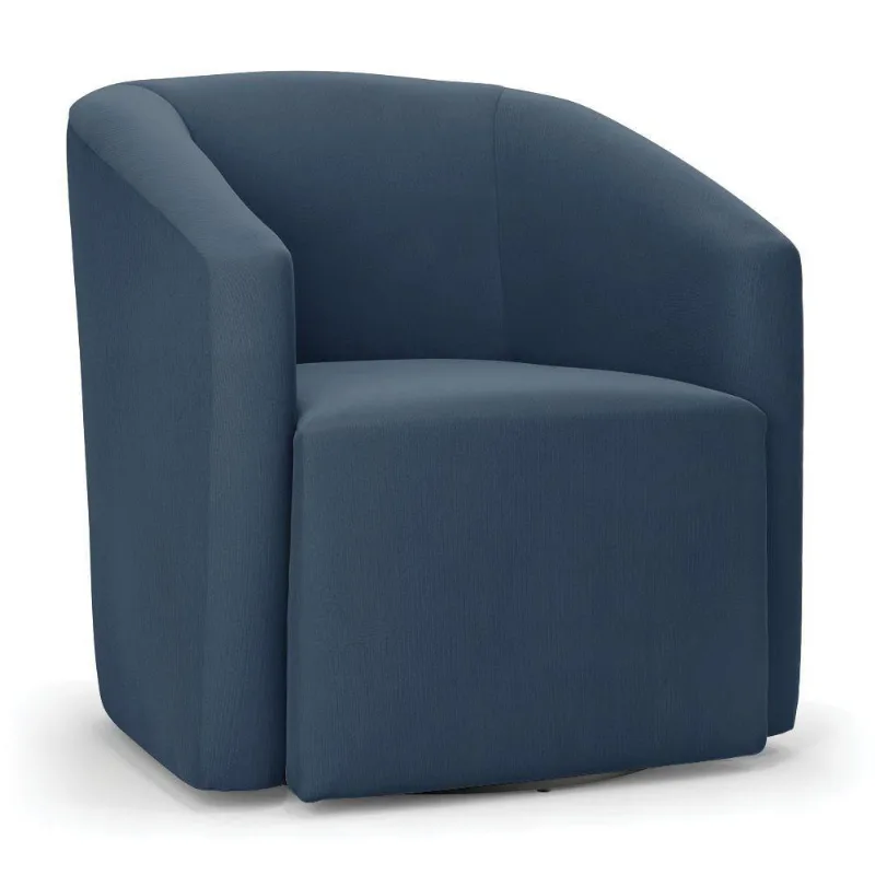 Poltrona Stella Max Suede Base Giratória - D'rossi Cor Azul Marinho