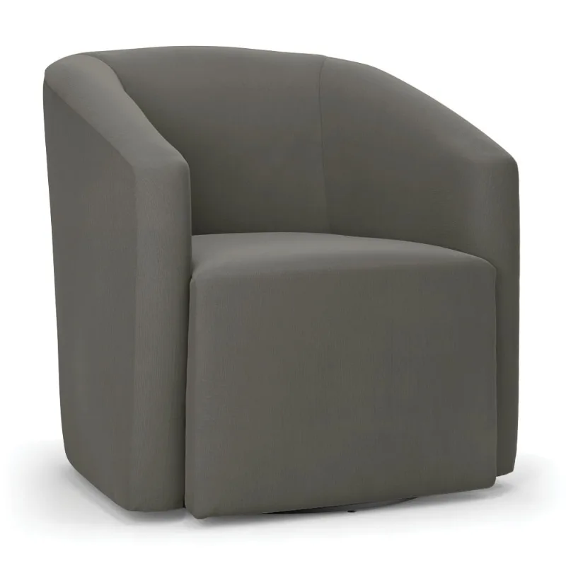 Poltrona Decorativa Base Giratória Stella Max Suede Grafite D03 - D'Rossi