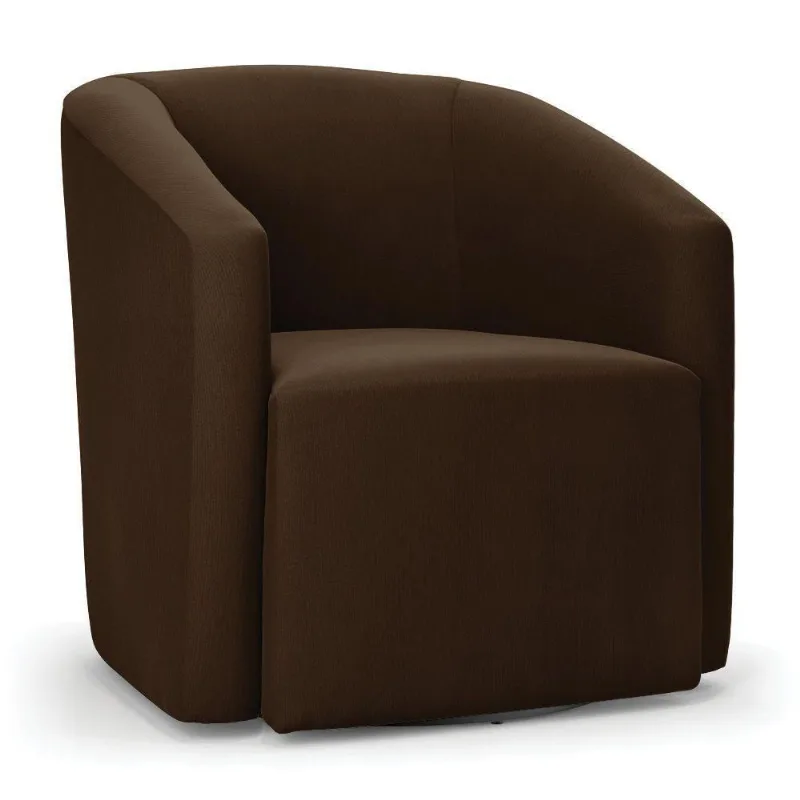Poltrona Stella Max Suede Base Giratória - D'rossi Cor Marrom