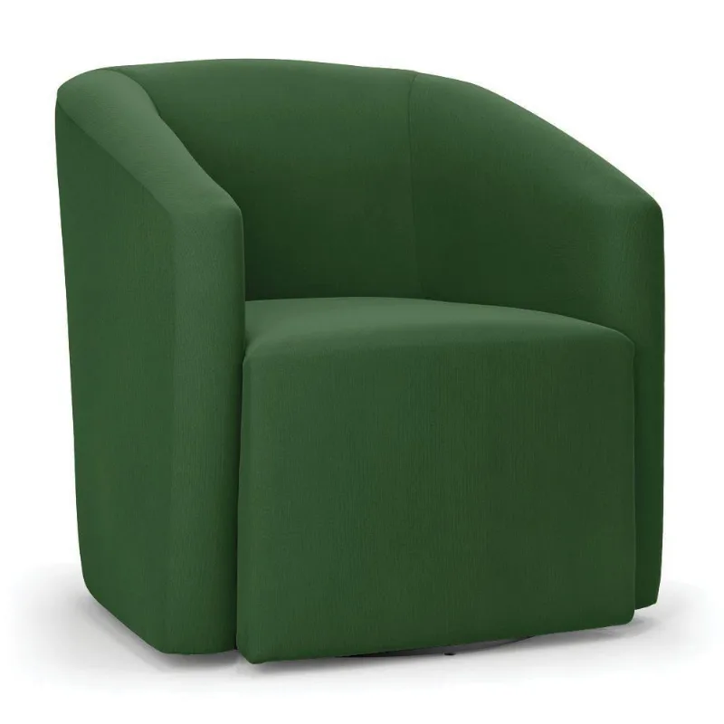 Poltrona Stella Max Suede Base Giratória - D'rossi Cor Verde