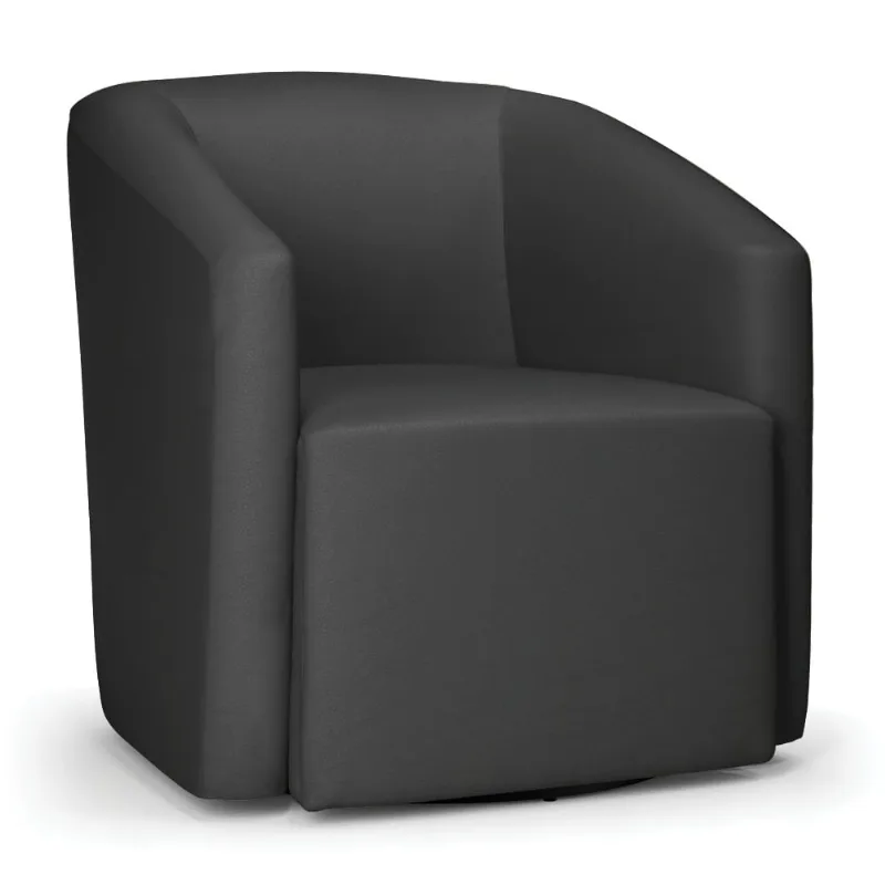 Poltrona Decorativa Base Giratória Stella Max Sintético Preto D03 - D'Rossi