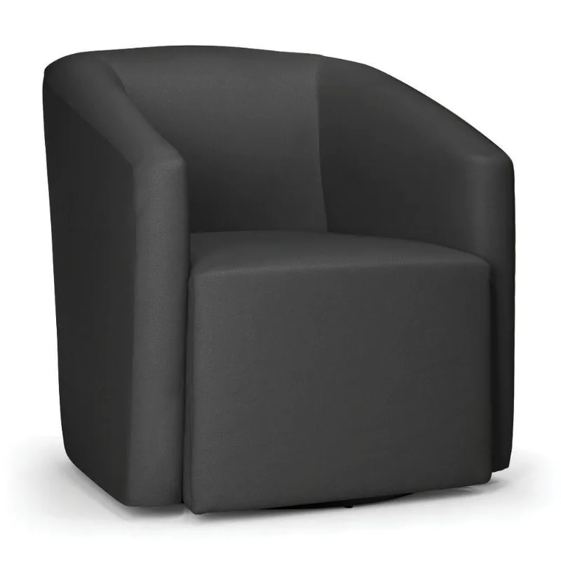 Kit 2 Poltronas Stella Max Corino Base Giratória - D'rossi Cor Preto