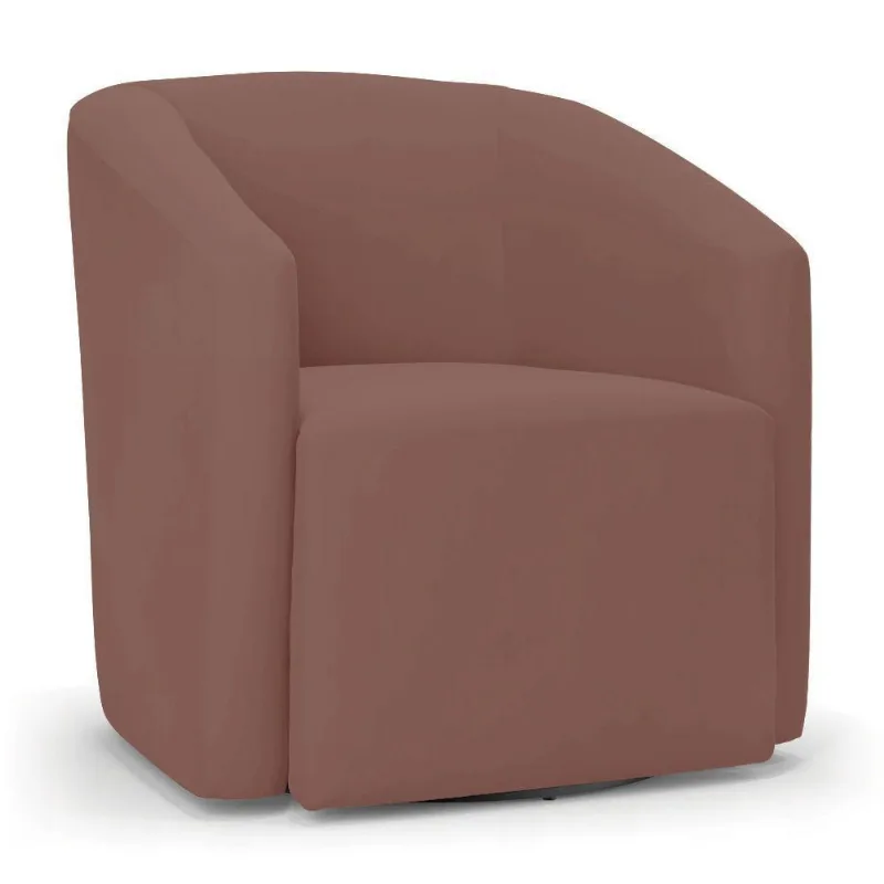 Poltrona Stella Max Veludo Base Giratória - D'rossi Cor Rose