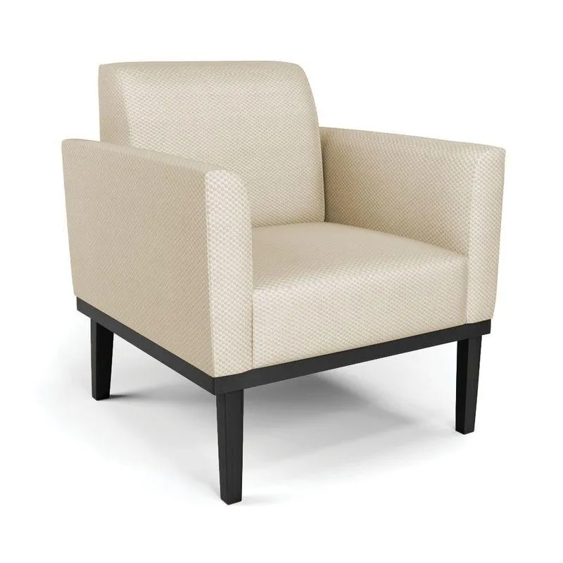 Poltrona Base De Madeira Fixa Preto Marisa Veludo Luxo D03 - D'Rossi A129 Off White