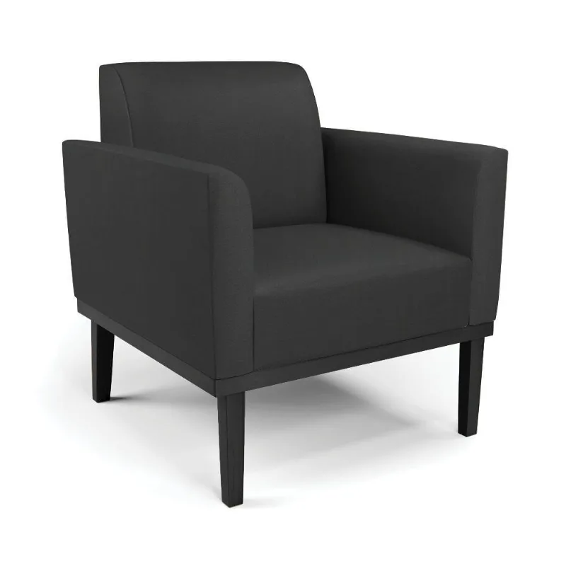 Poltrona Base De Madeira Fixa Preto Marisa Corino Preto D03 - D\'rossi